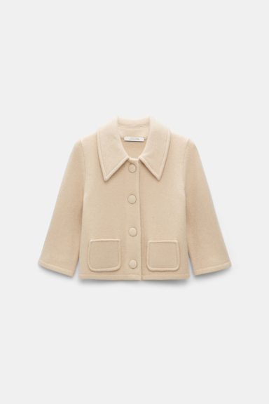Dorothee Schumacher Cropped Merino-cashmere knit jacket angora