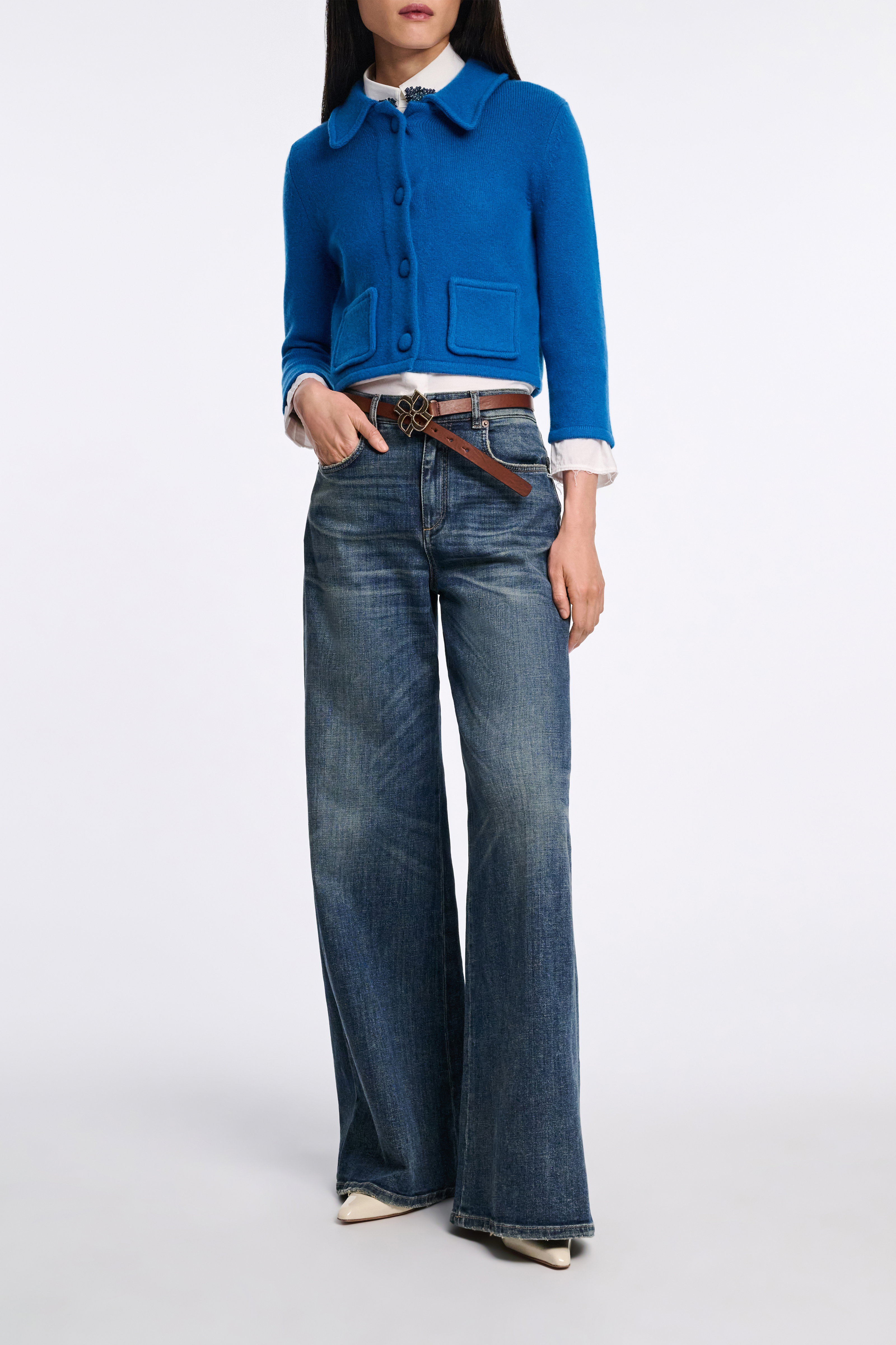 Dorothee Schumacher Cropped Merino-cashmere knit