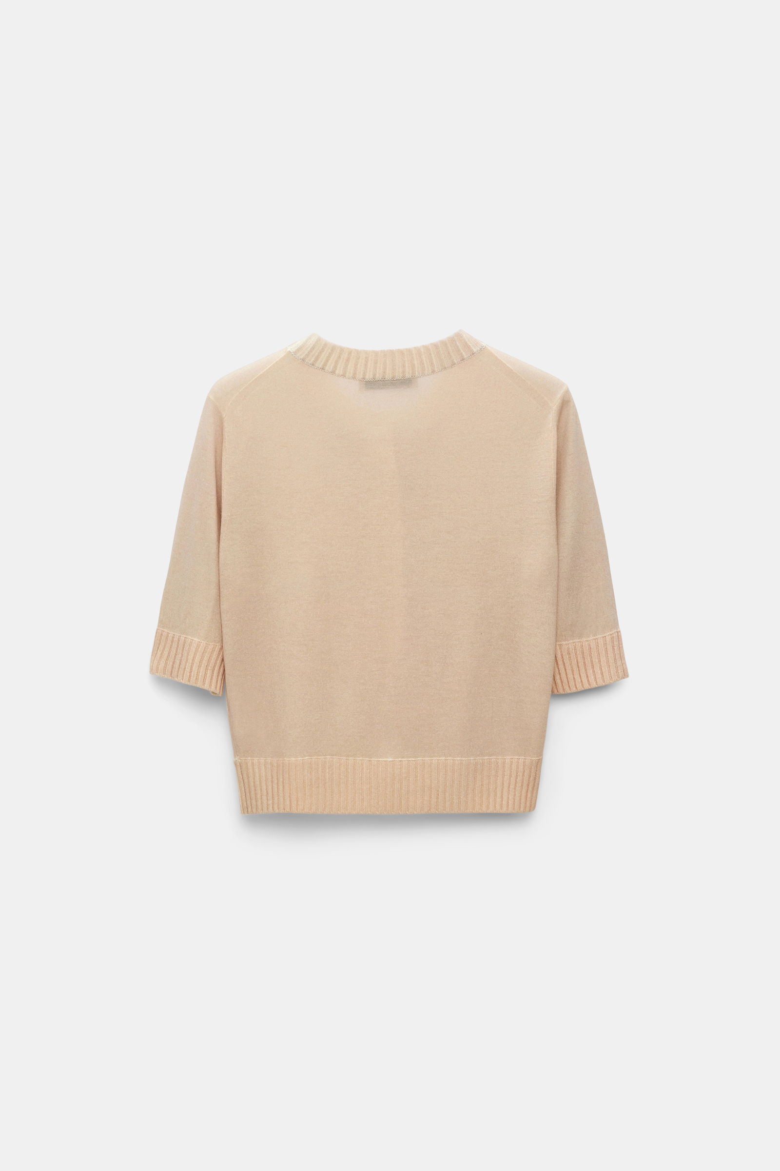 Dorothee Schumacher Wool-cashmere knit top with ruffle panel trench