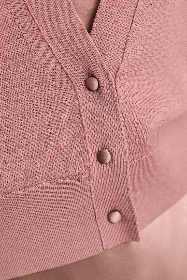 Dorothee Schumacher Cardigan with deep V-neckline burnt tan