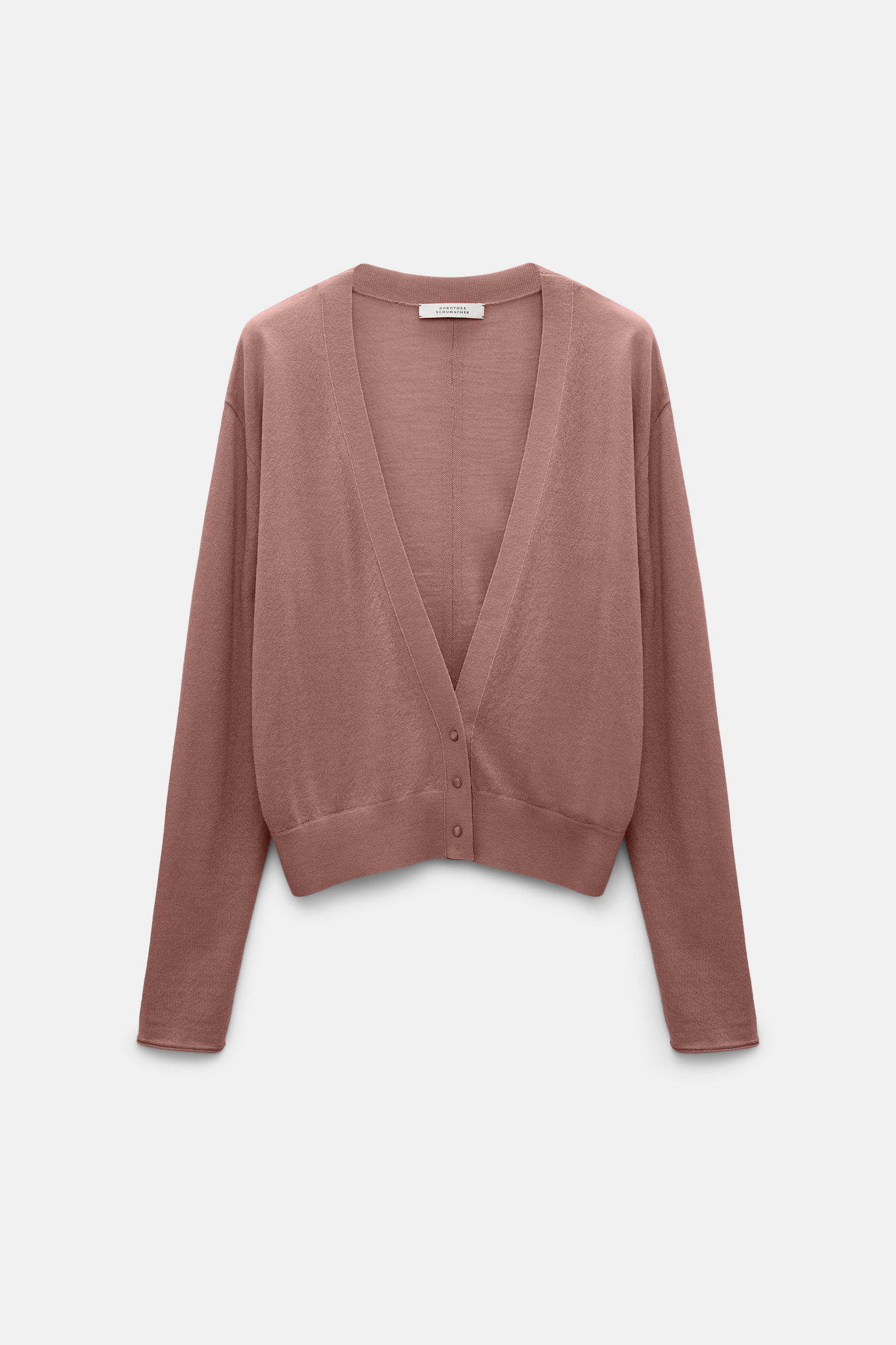 Dorothee Schumacher Cardigan with deep V-neckline burnt tan