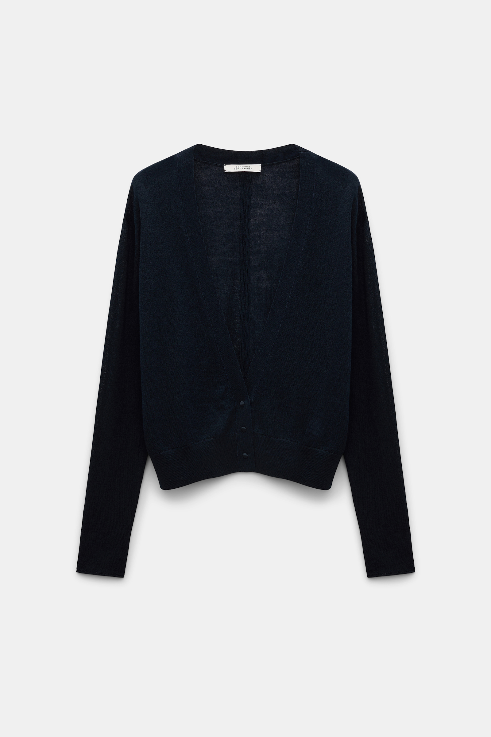 Dorothee Schumacher Cardigan with deep V-neckline dark navy