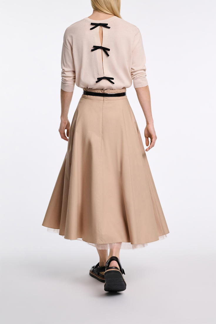 Dorothee Schumacher Pullover with satin bows on the back ivory