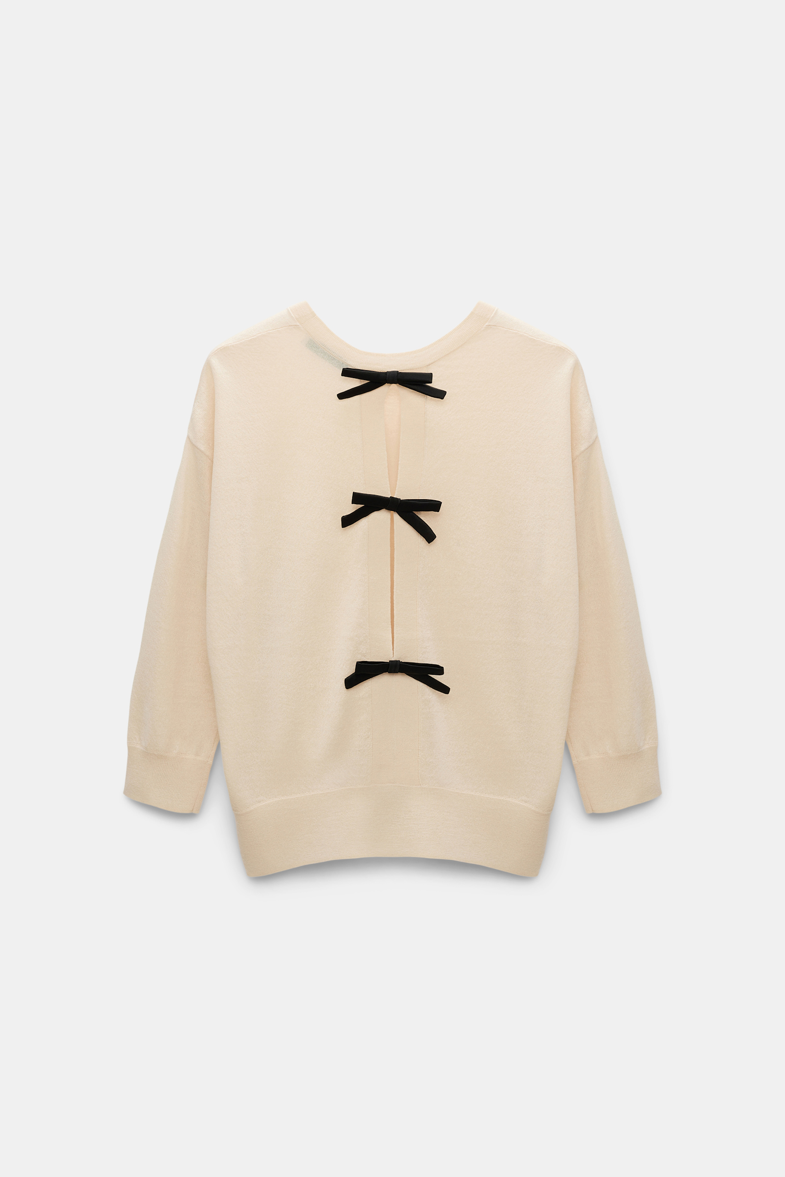 Dorothee Schumacher Pullover with satin bows on the back ivory