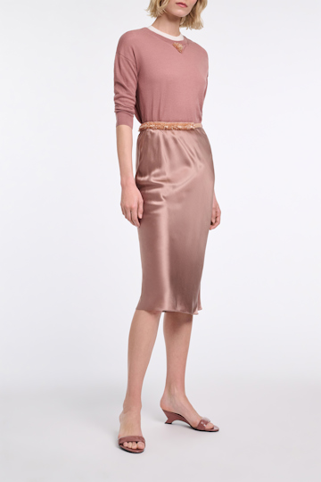 Dorothee Schumacher Pullover with embellished organza detail burnt tan