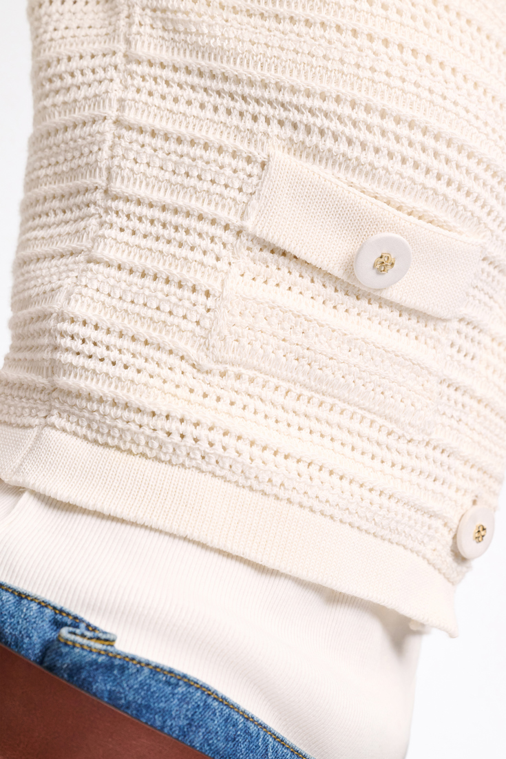 Dorothee Schumacher Pointelle knit jacket creamwhite