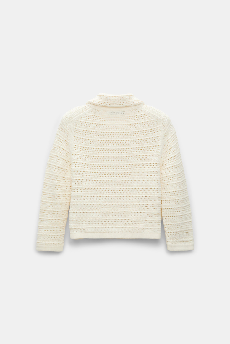 Dorothee Schumacher Pointelle knit jacket creamwhite