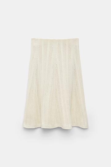 Dorothee Schumacher Pointelle knit skirt creamwhite