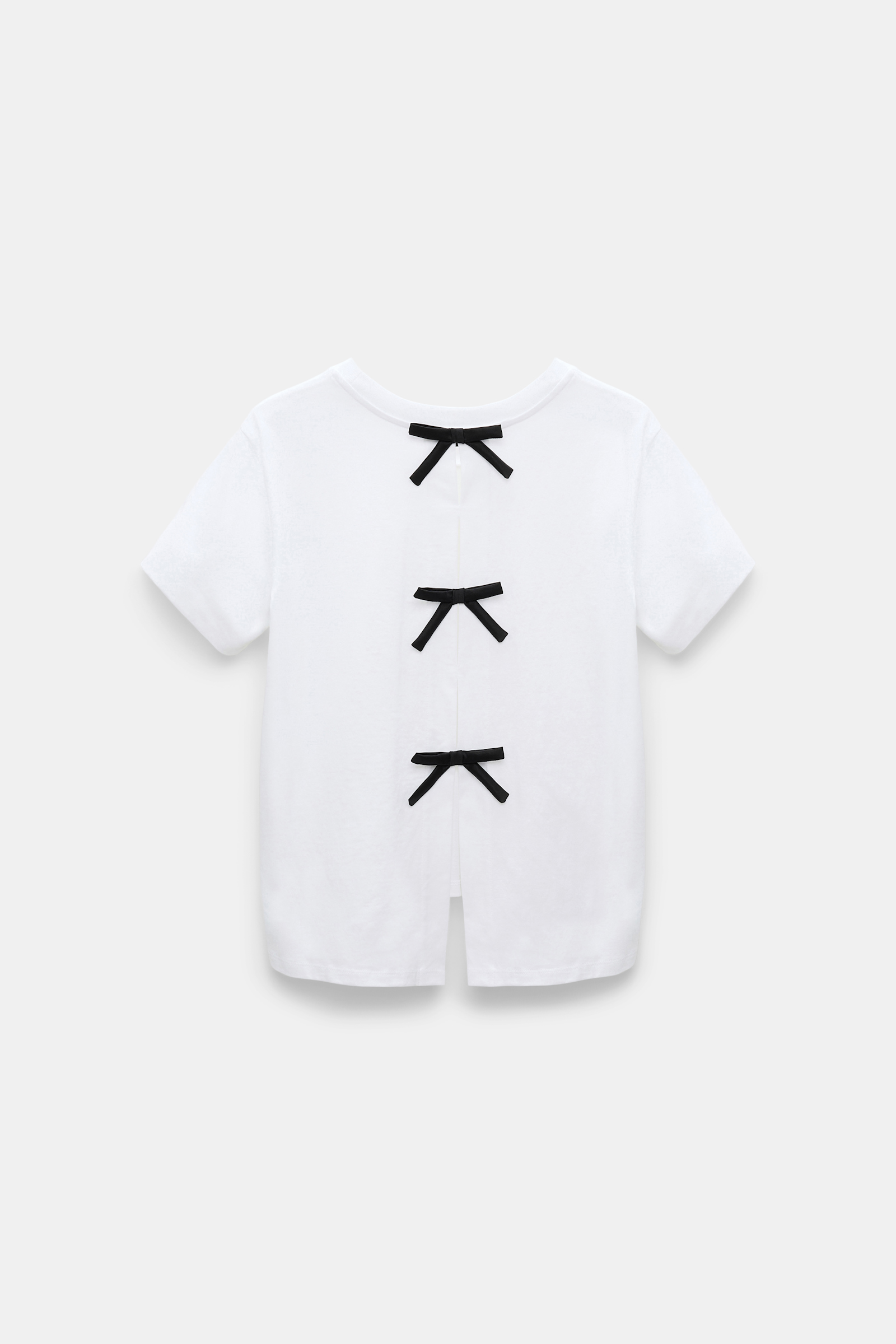 Dorothee Schumacher T-shirt with satin bows on the back pure white
