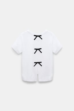 Dorothee Schumacher T-shirt with satin bows on the back pure white