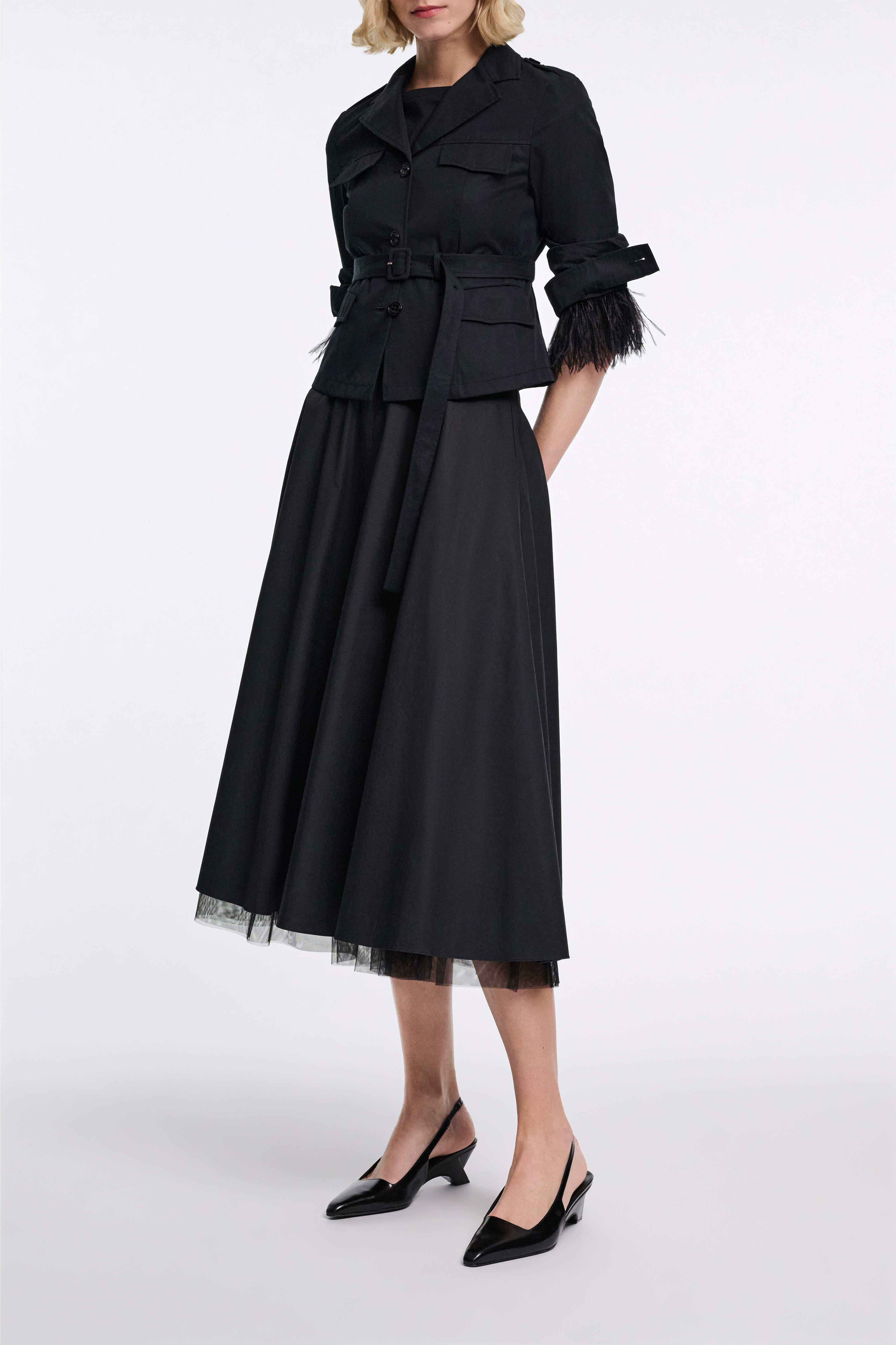 Dorothee Schumacher Boxy T-shirt with ostrich feather