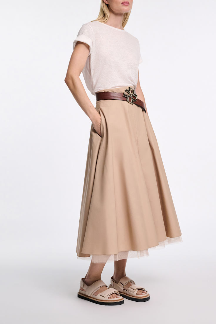 Dorothee Schumacher Short sleeve hemp T-shirt camellia white
