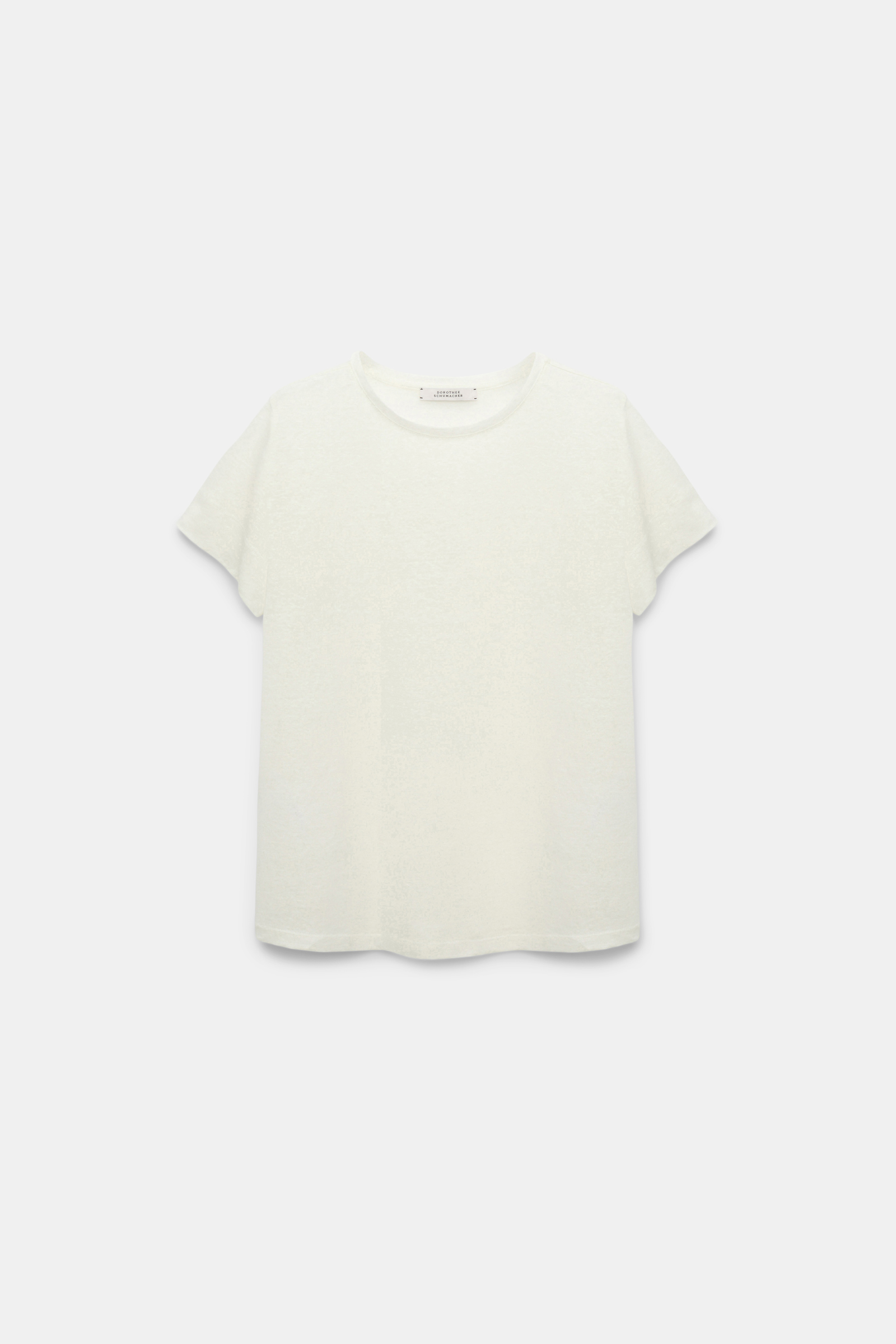 Dorothee Schumacher Short sleeve hemp T-shirt camellia white
