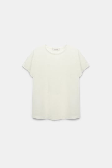 Dorothee Schumacher Short sleeve hemp T-shirt camellia white