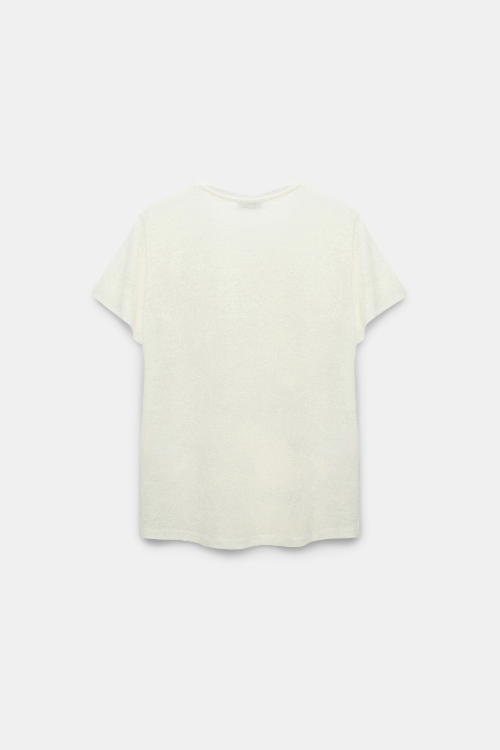 Dorothee Schumacher Short sleeve hemp T-shirt camellia white