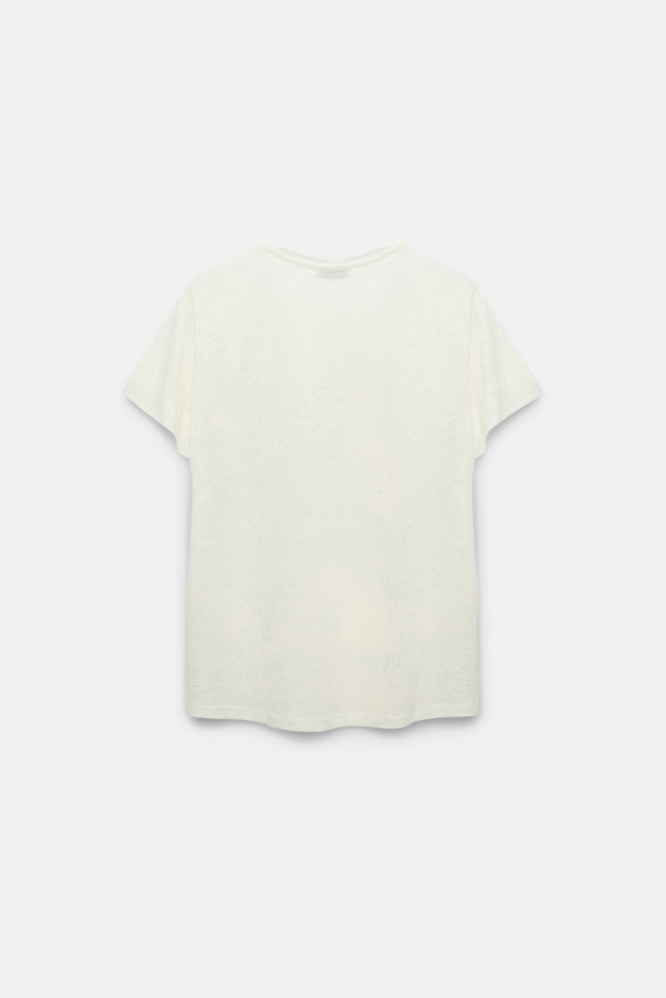 Dorothee Schumacher Short sleeve hemp T-shirt camellia white