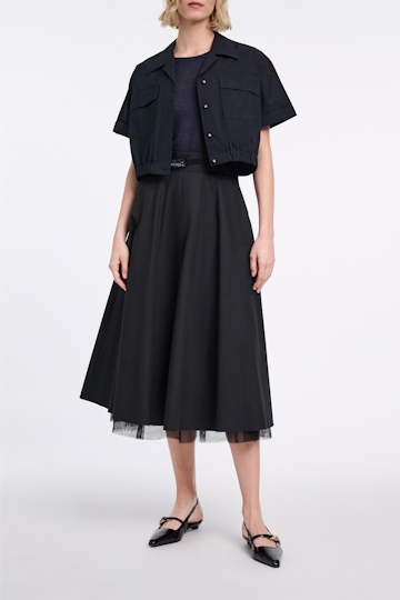 Dorothee Schumacher T-Shirt aus Hanf mit Rundhalsausschnitt dark navy