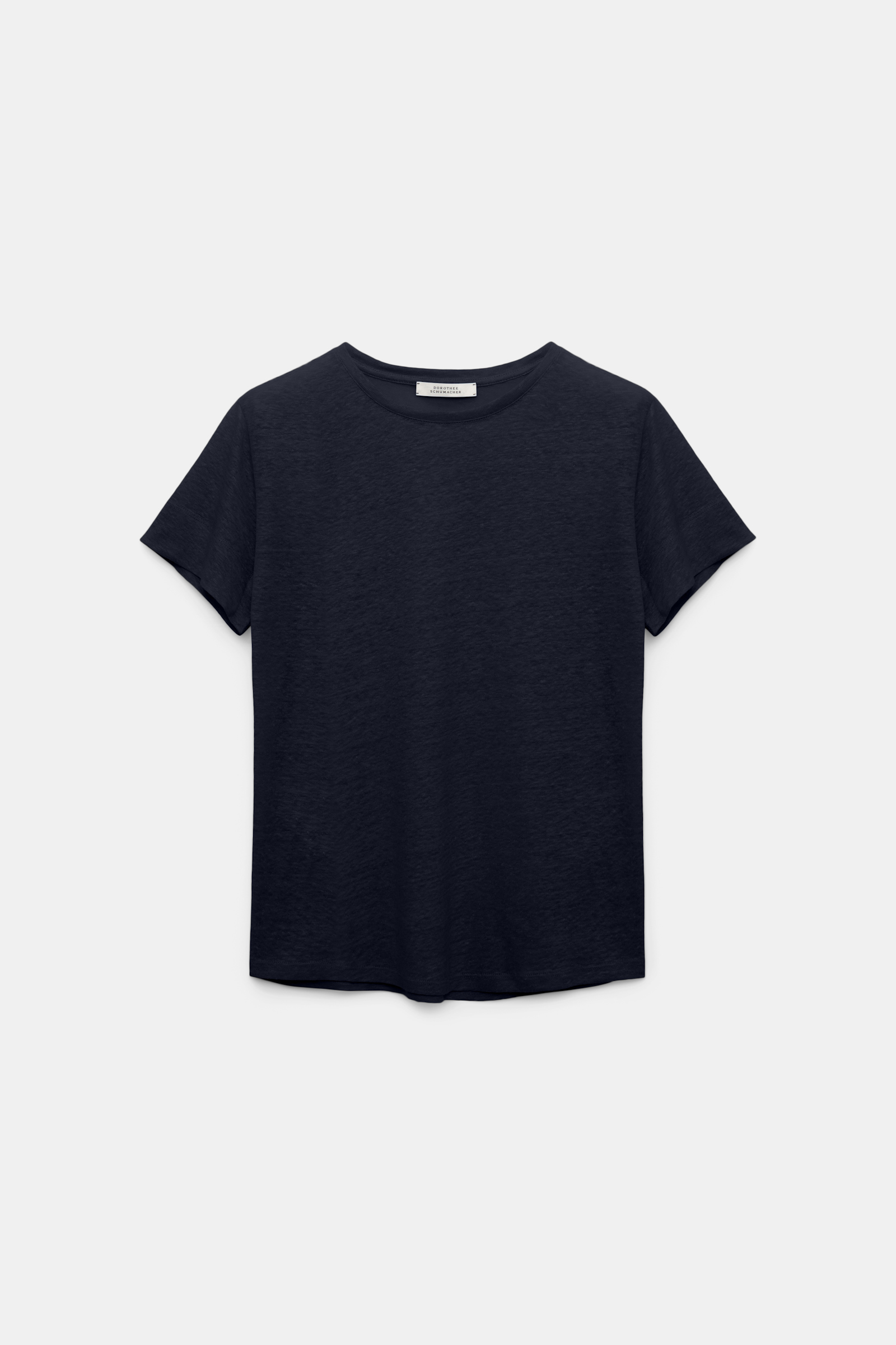 Dorothee Schumacher Short sleeve hemp T-shirt dark navy