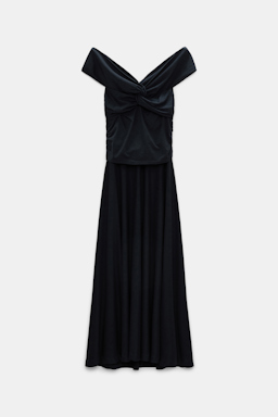Dorothee Schumacher Dress with draped knot detail dark navy