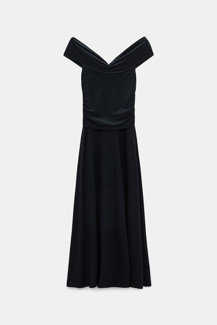Dorothee Schumacher Dress with draped knot detail dark navy