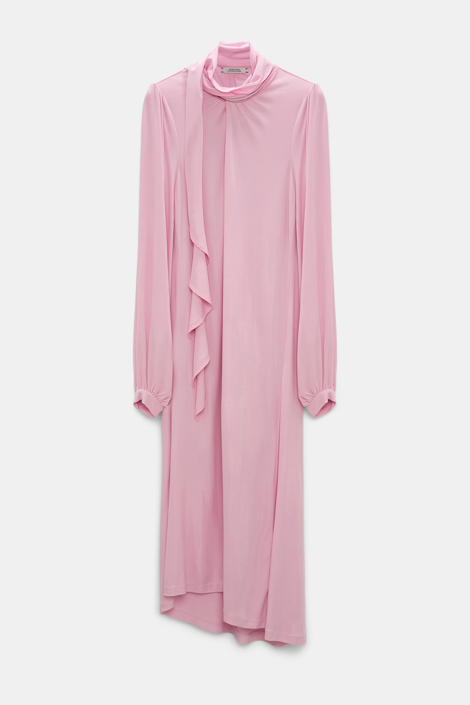 Dorothee Schumacher Crêpe-jersey dress with flounce scarf candy pink