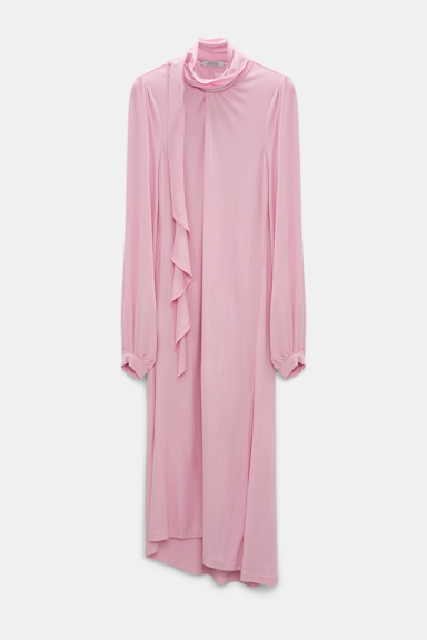 Dorothee Schumacher Crêpe-jersey dress with flounce scarf candy pink