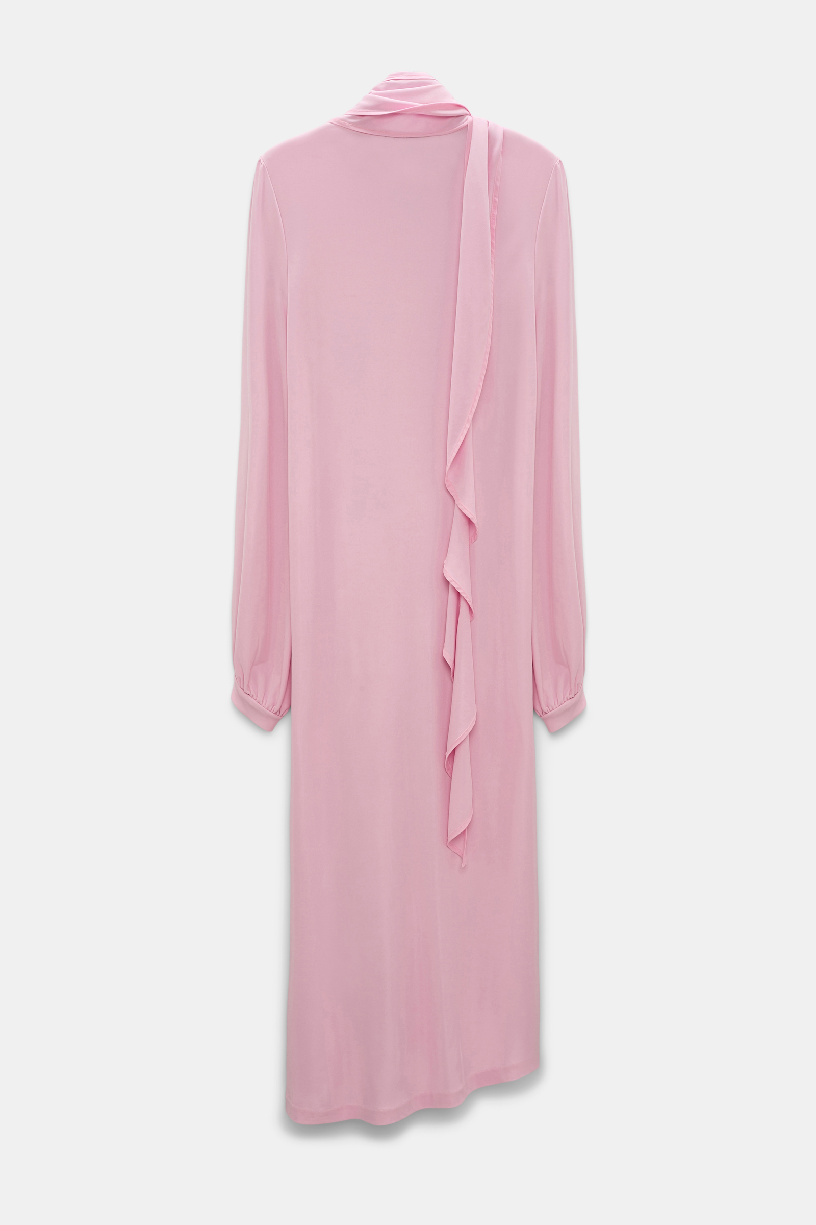 Dorothee Schumacher Crêpe-jersey dress with flounce scarf candy pink