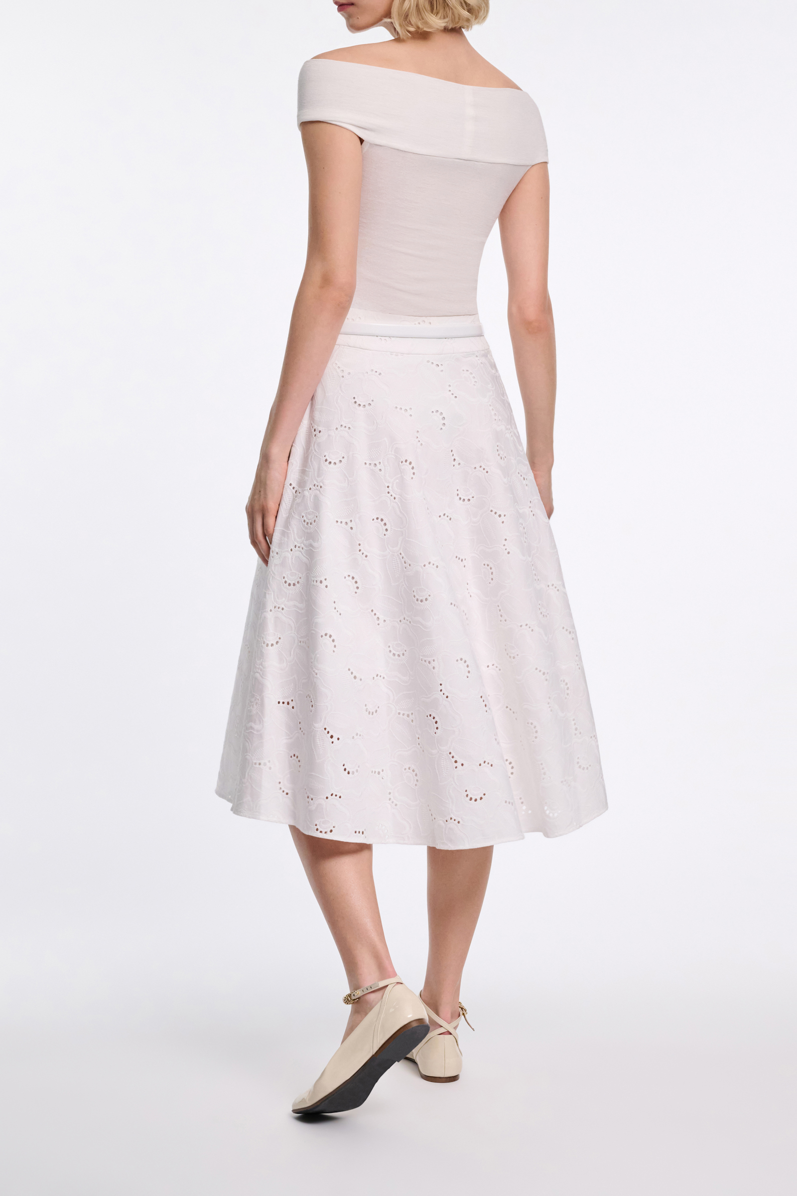Dorothee Schumacher Top with draped knot detail eggshell