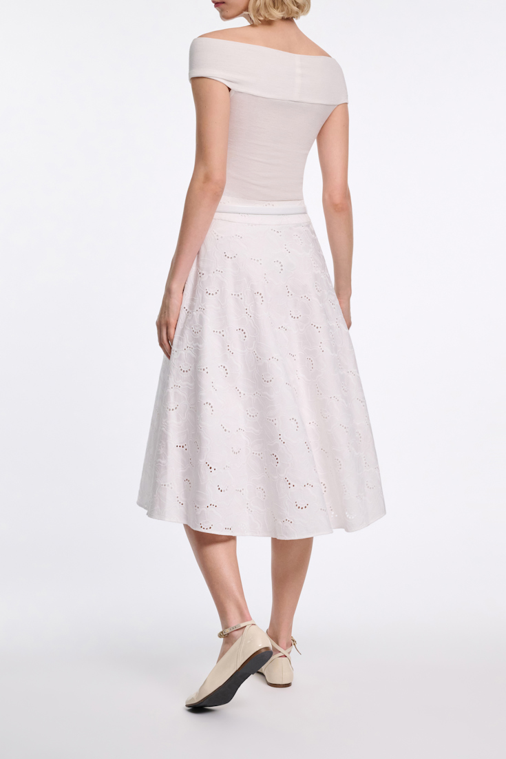 Dorothee Schumacher Top with draped knot detail eggshell