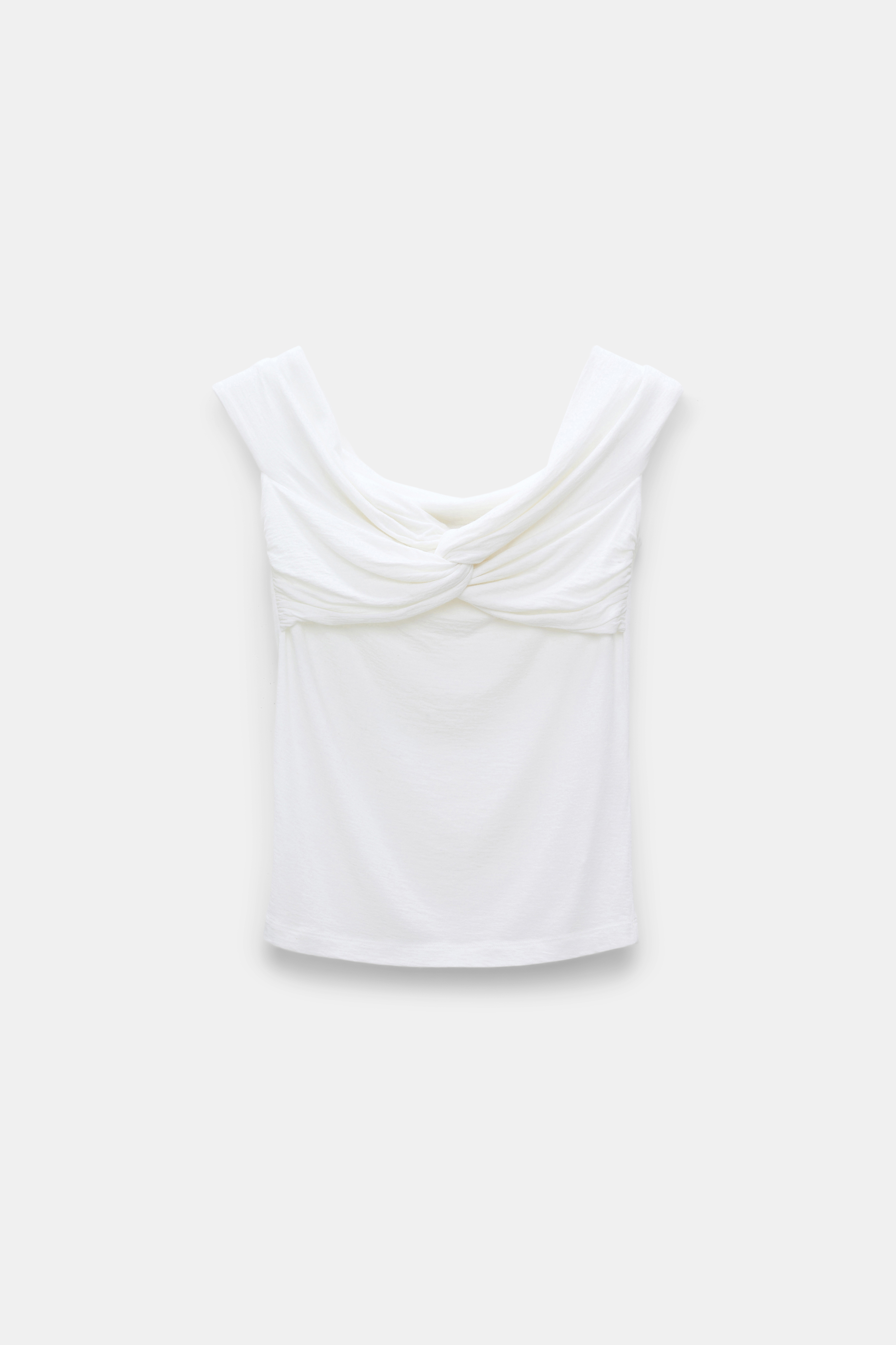 Dorothee Schumacher Top with draped knot detail eggshell