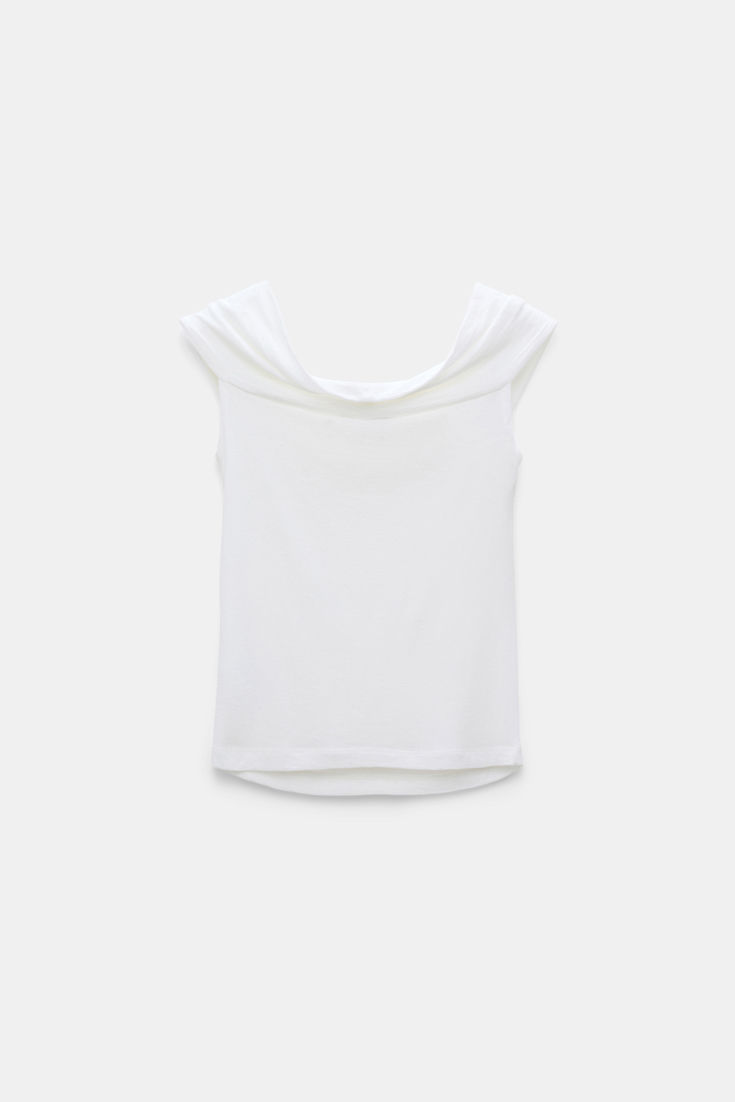 Dorothee Schumacher Top with draped knot detail eggshell