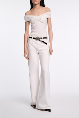 Dorothee Schumacher Drapiertes Top mit Knoten-Detail eggshell