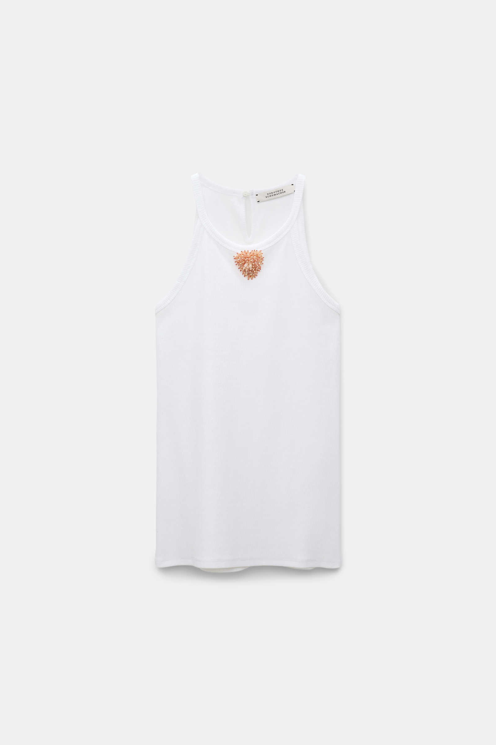 Dorothee Schumacher Tank top with embellished organza detail pure white
