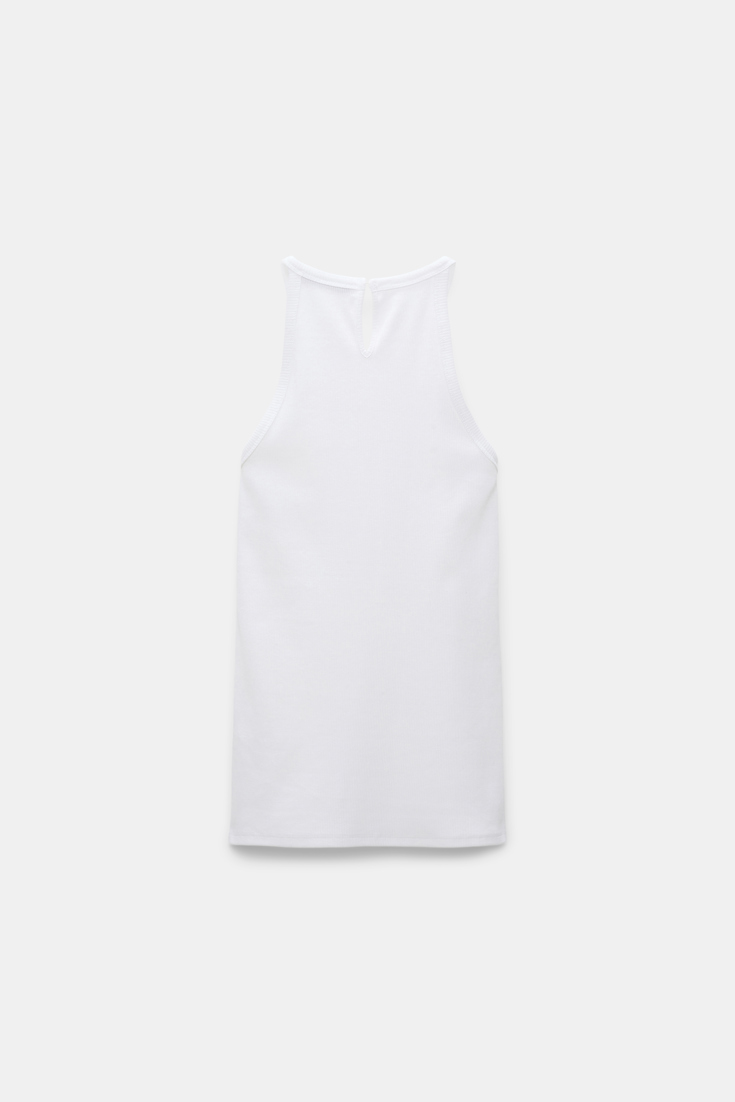 Dorothee Schumacher Tank top with embellished organza detail pure white