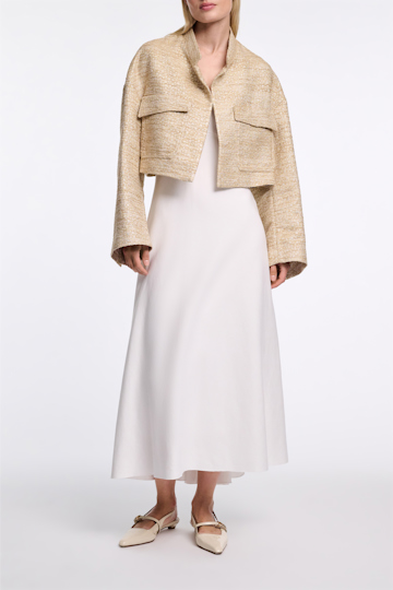 Dorothee Schumacher Fit and flare maxi dress pure white