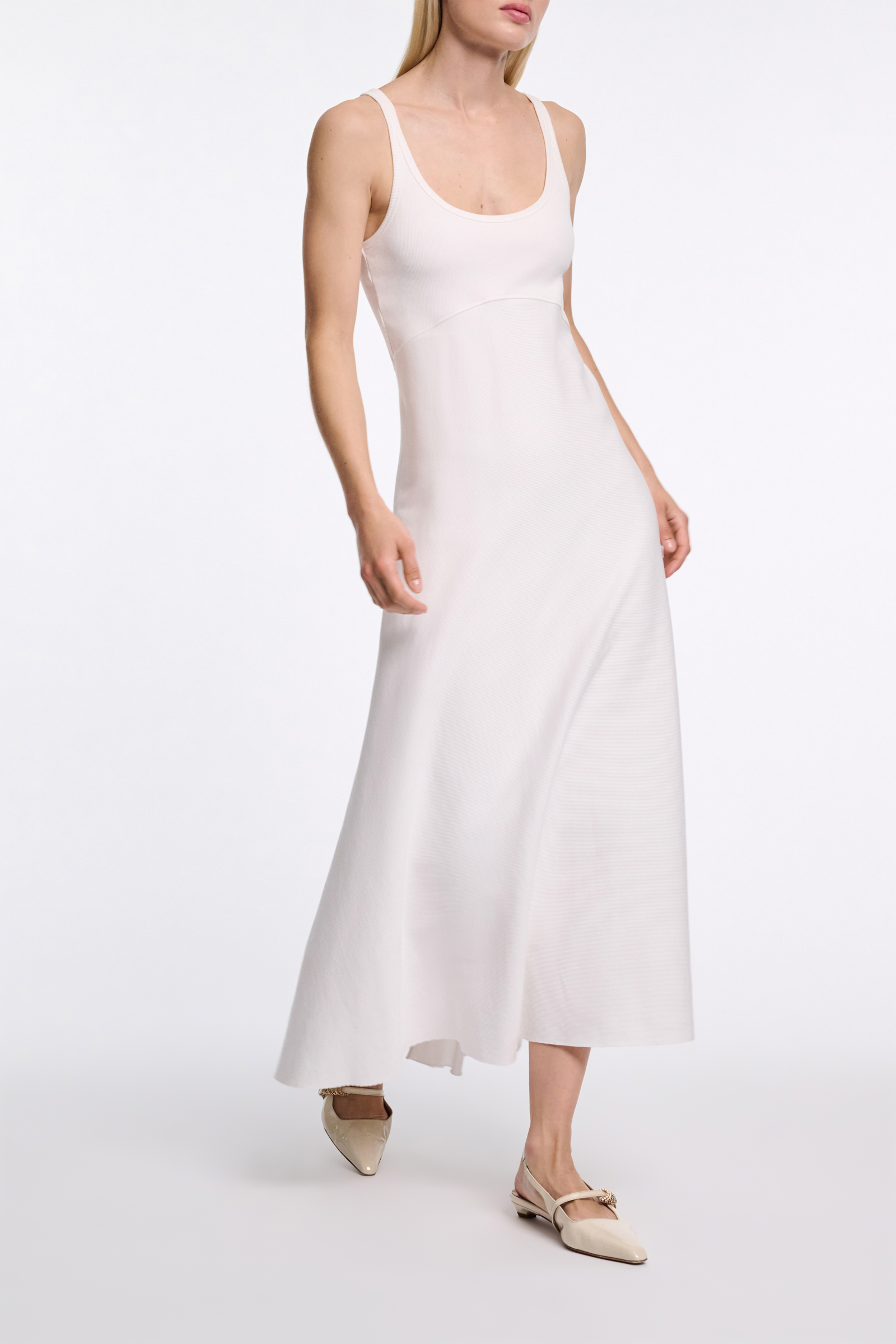 Dorothee Schumacher Fit and flare maxi dress pure white
