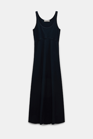 Dorothee Schumacher Fit and flare maxi dress dark navy