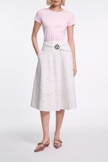 Dorothee Schumacher T-shirt with D-rose embellishment shadow candy