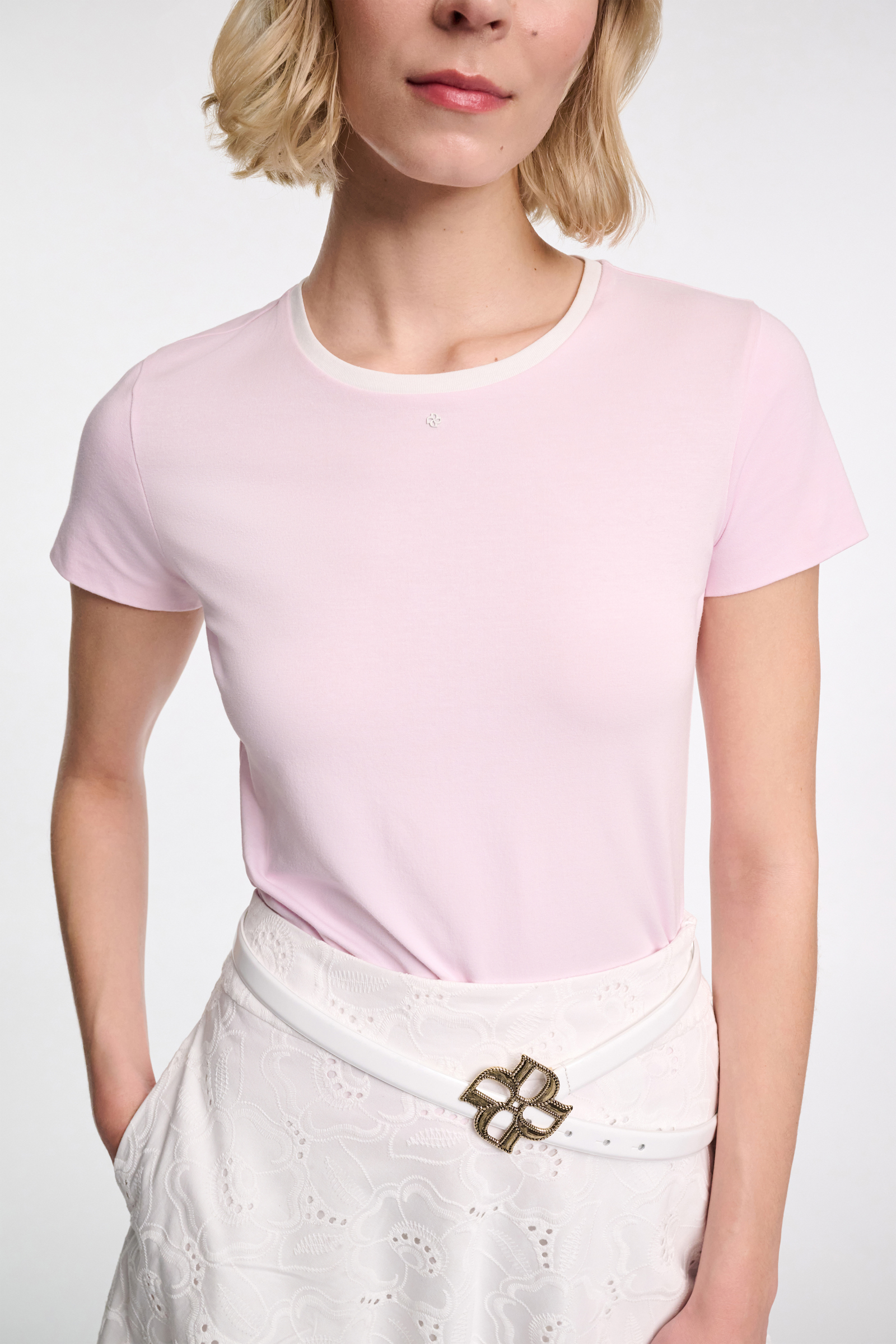 Dorothee Schumacher T-shirt with D-rose embellishment shadow candy