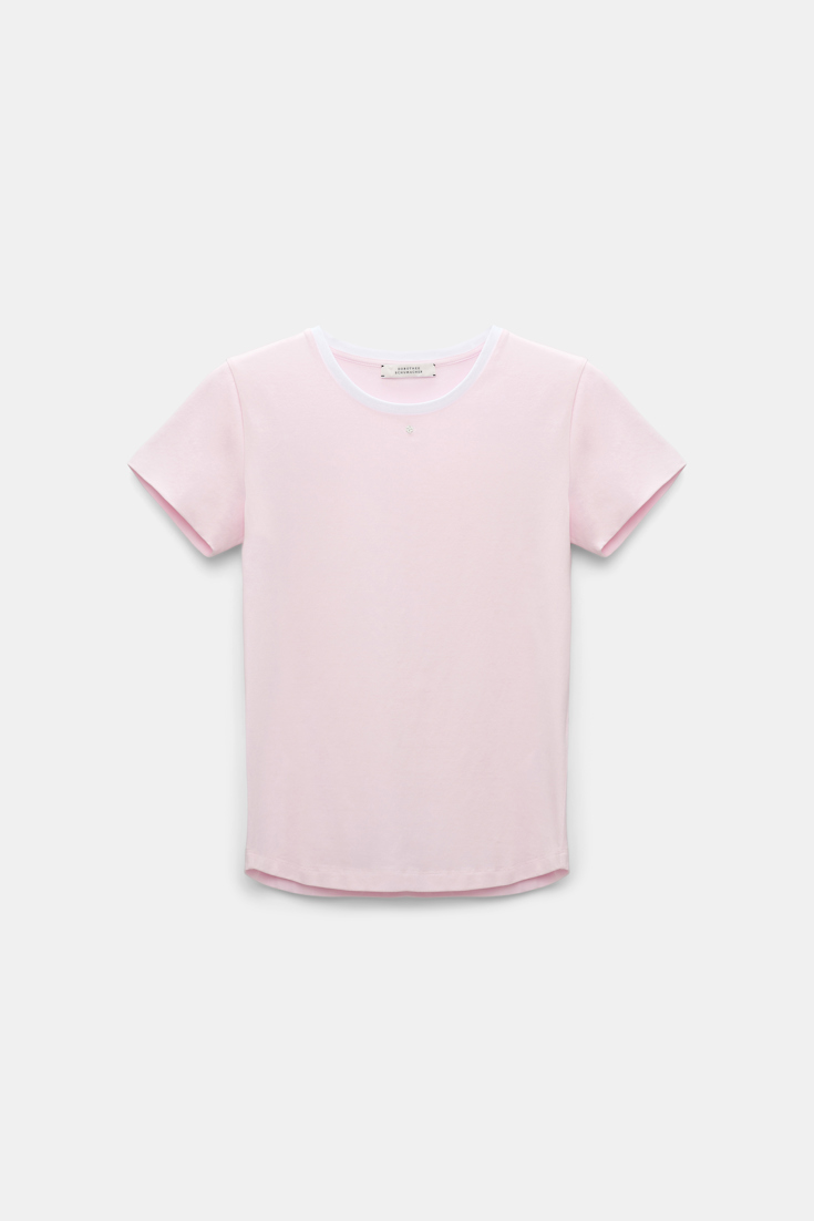 Dorothee Schumacher T-shirt with D-rose embellishment shadow candy