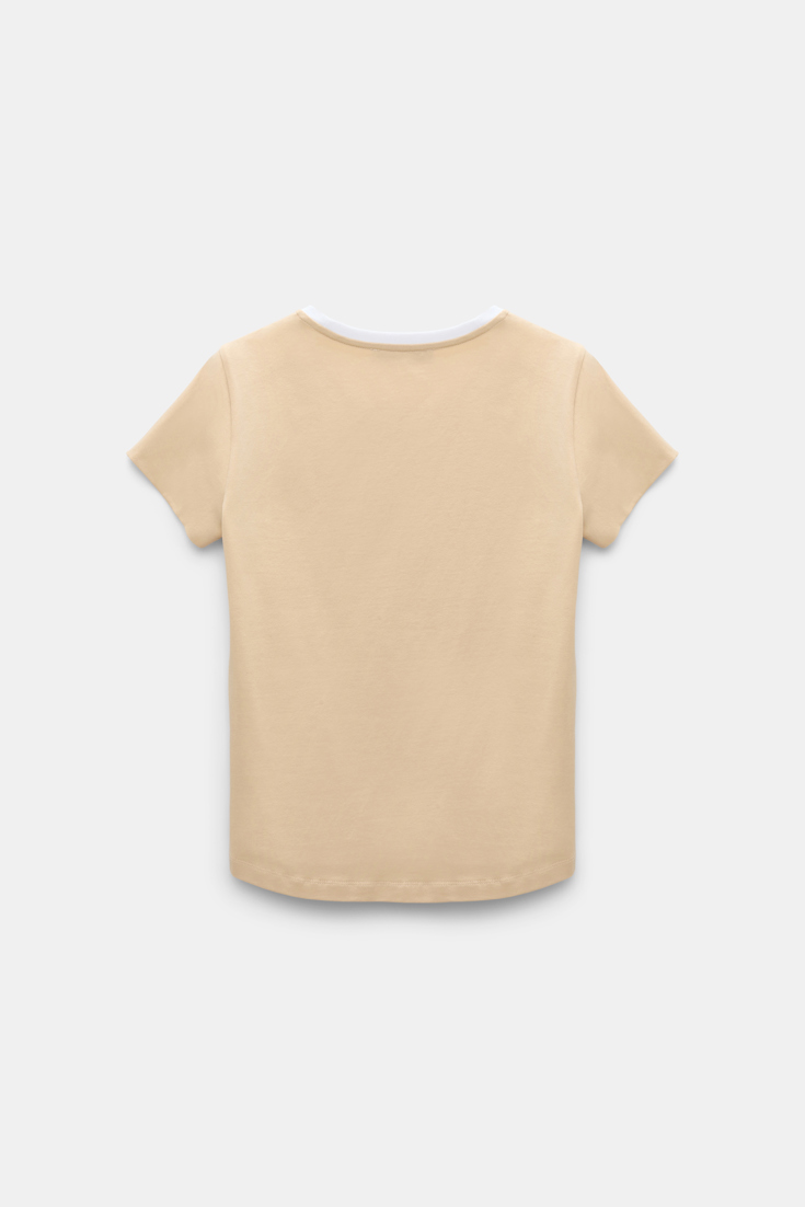 Dorothee Schumacher T-shirt with D-rose embellishment baby camel