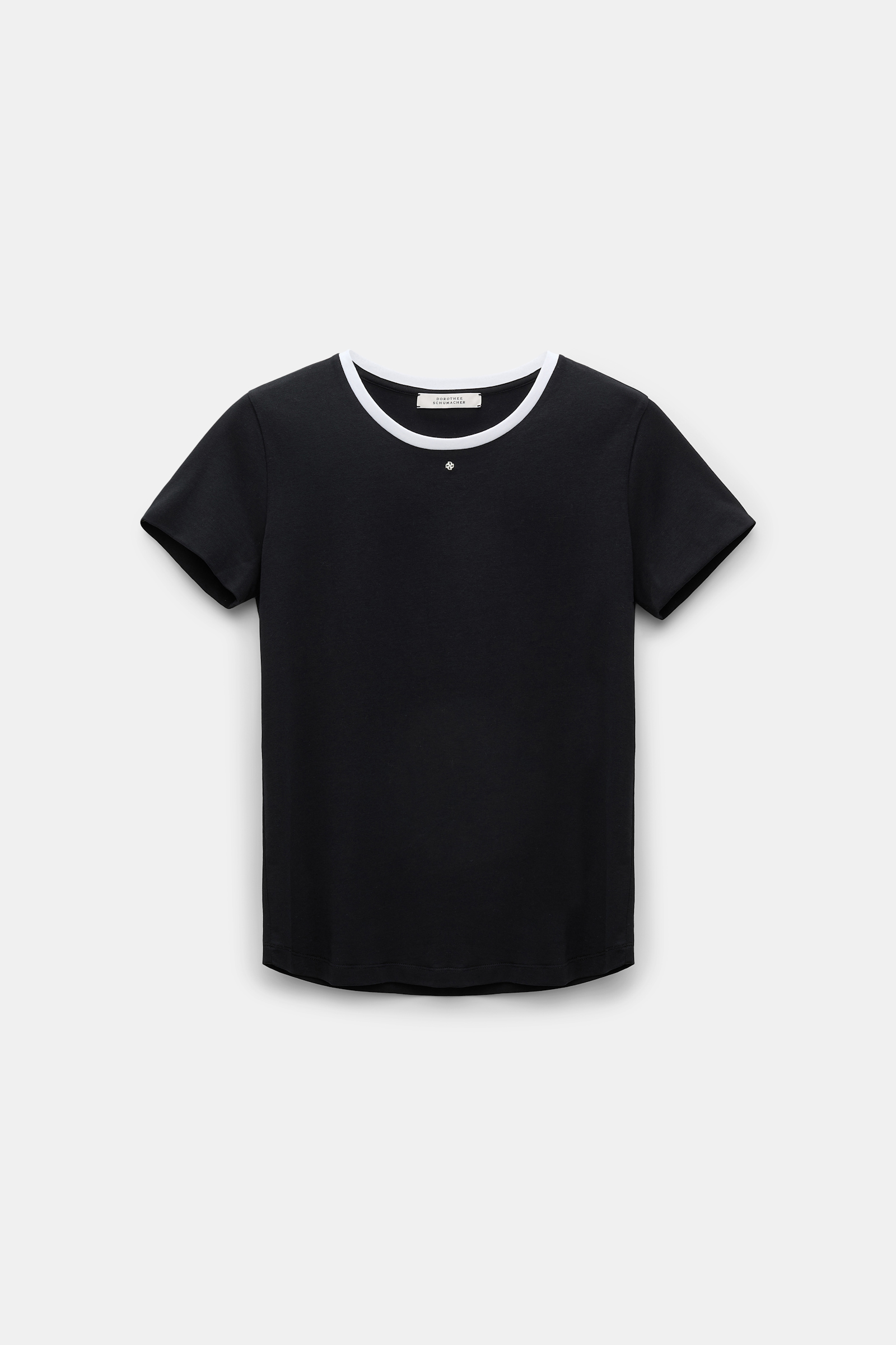 Dorothee Schumacher T-shirt with D-rose embellishment pure black