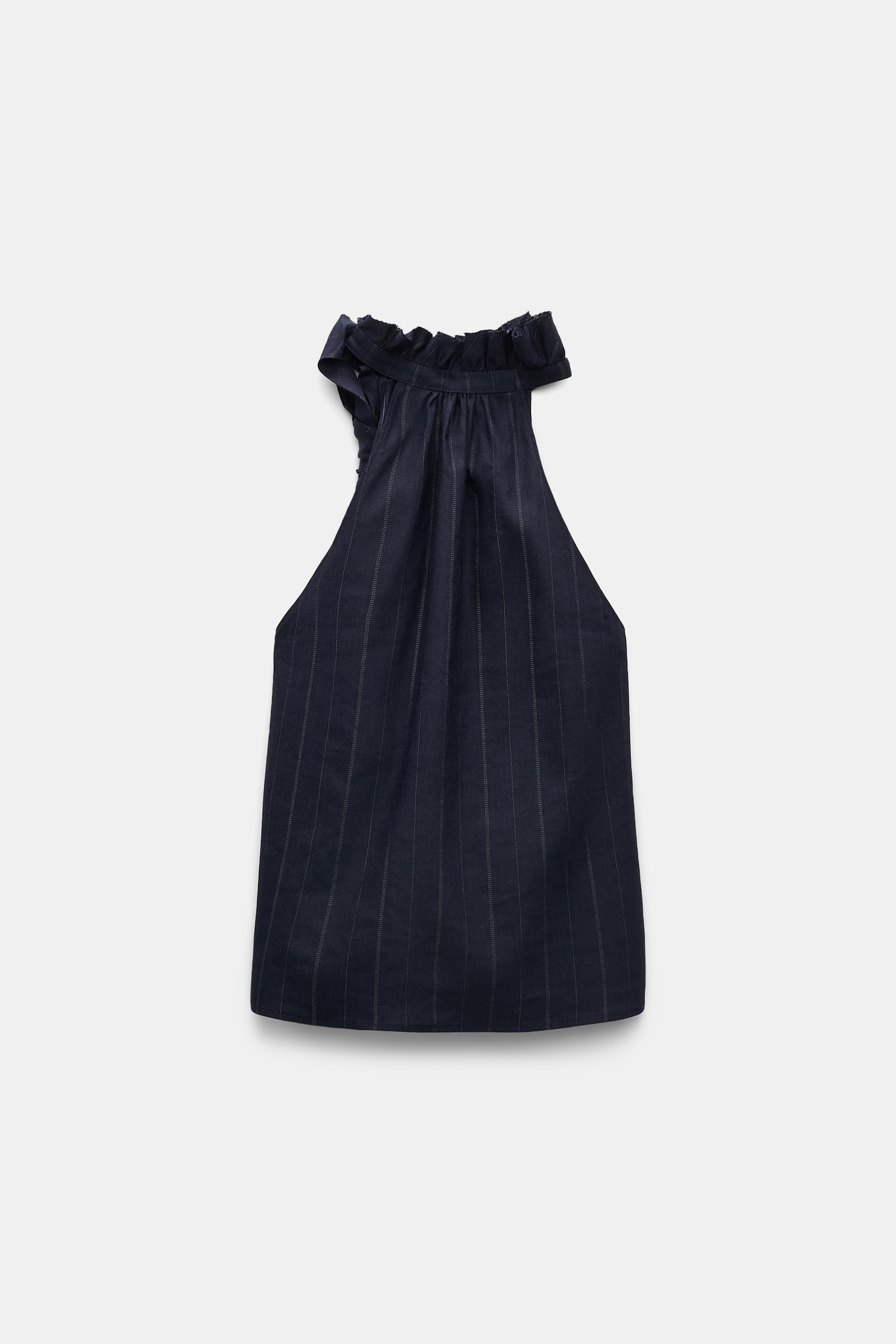 Dorothee Schumacher Pinstripe shell with bow detail blue night
