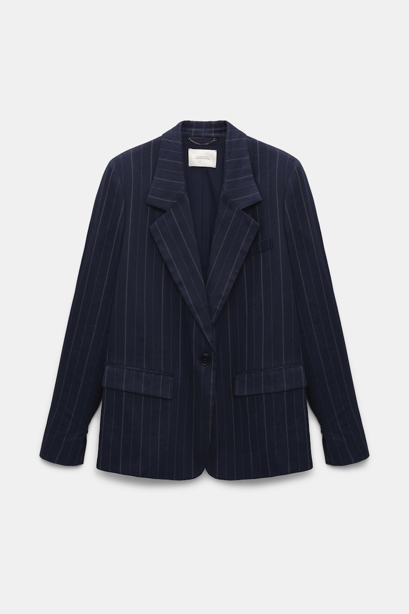 Shop Dorothee Schumacher Pinstripe Blazer