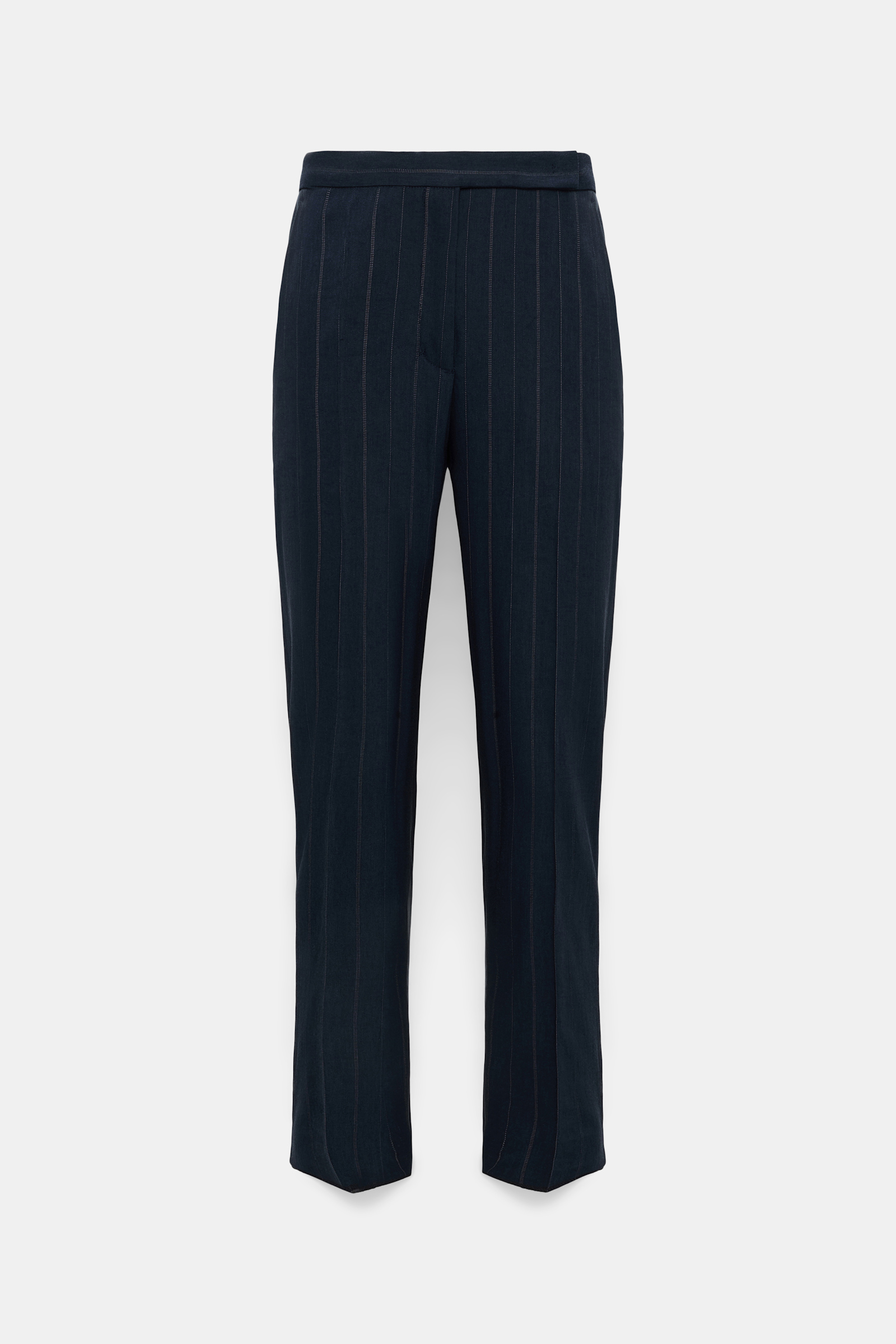 Dorothee Schumacher Slim cropped pinstripe pants blue night