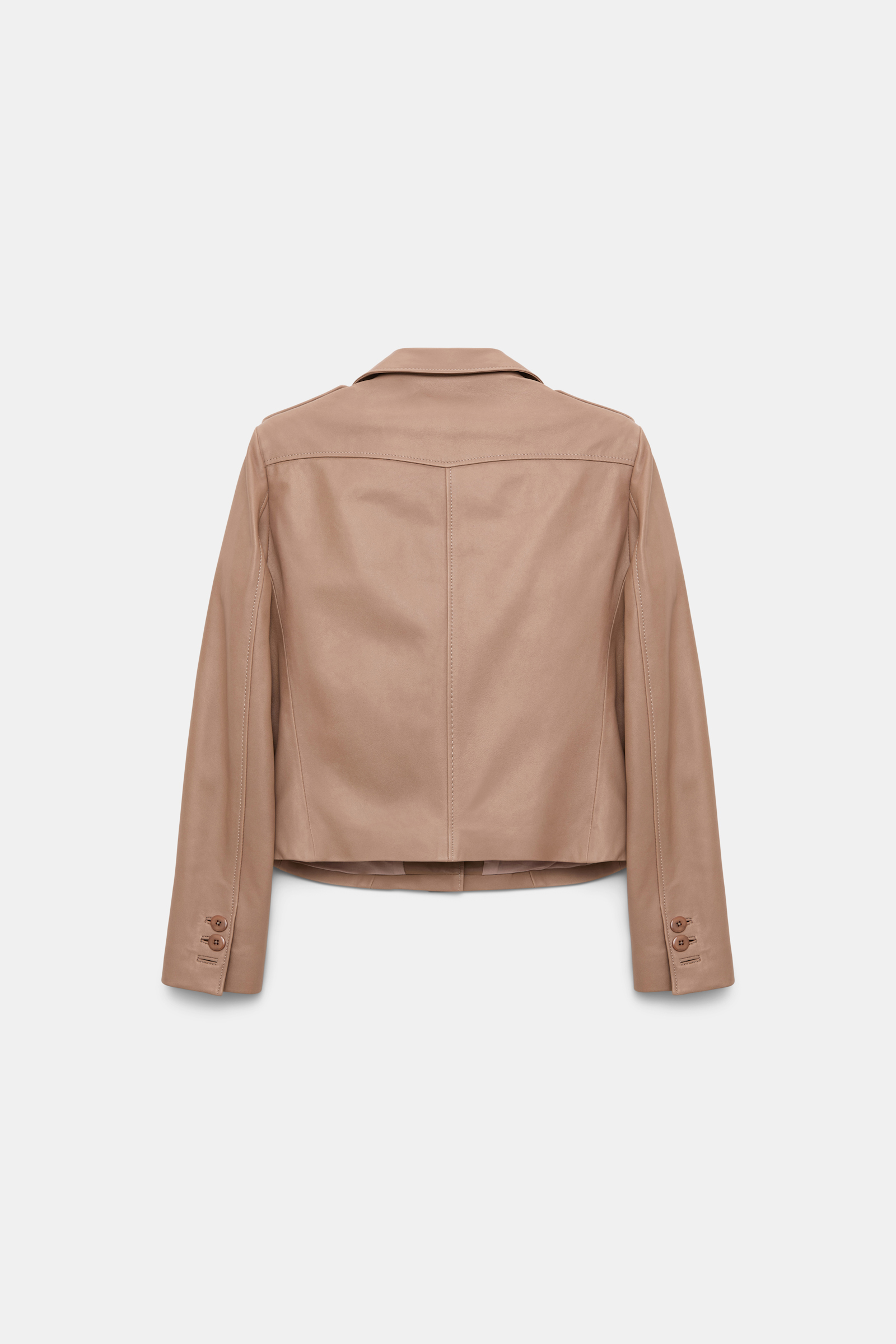 Dorothee Schumacher Cropped lambskin jacket tan