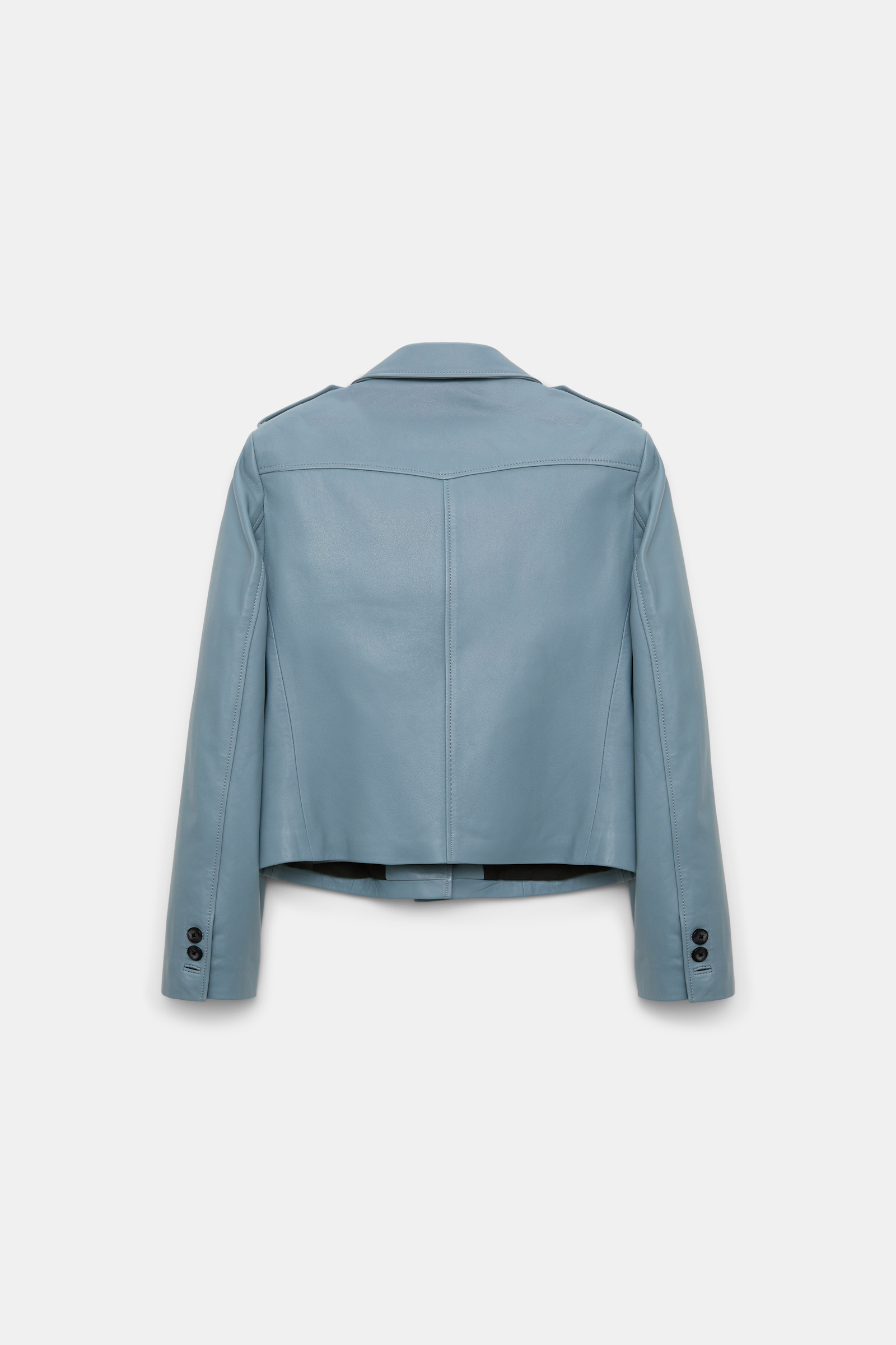 Dorothee Schumacher Cropped lambskin jacket malachite