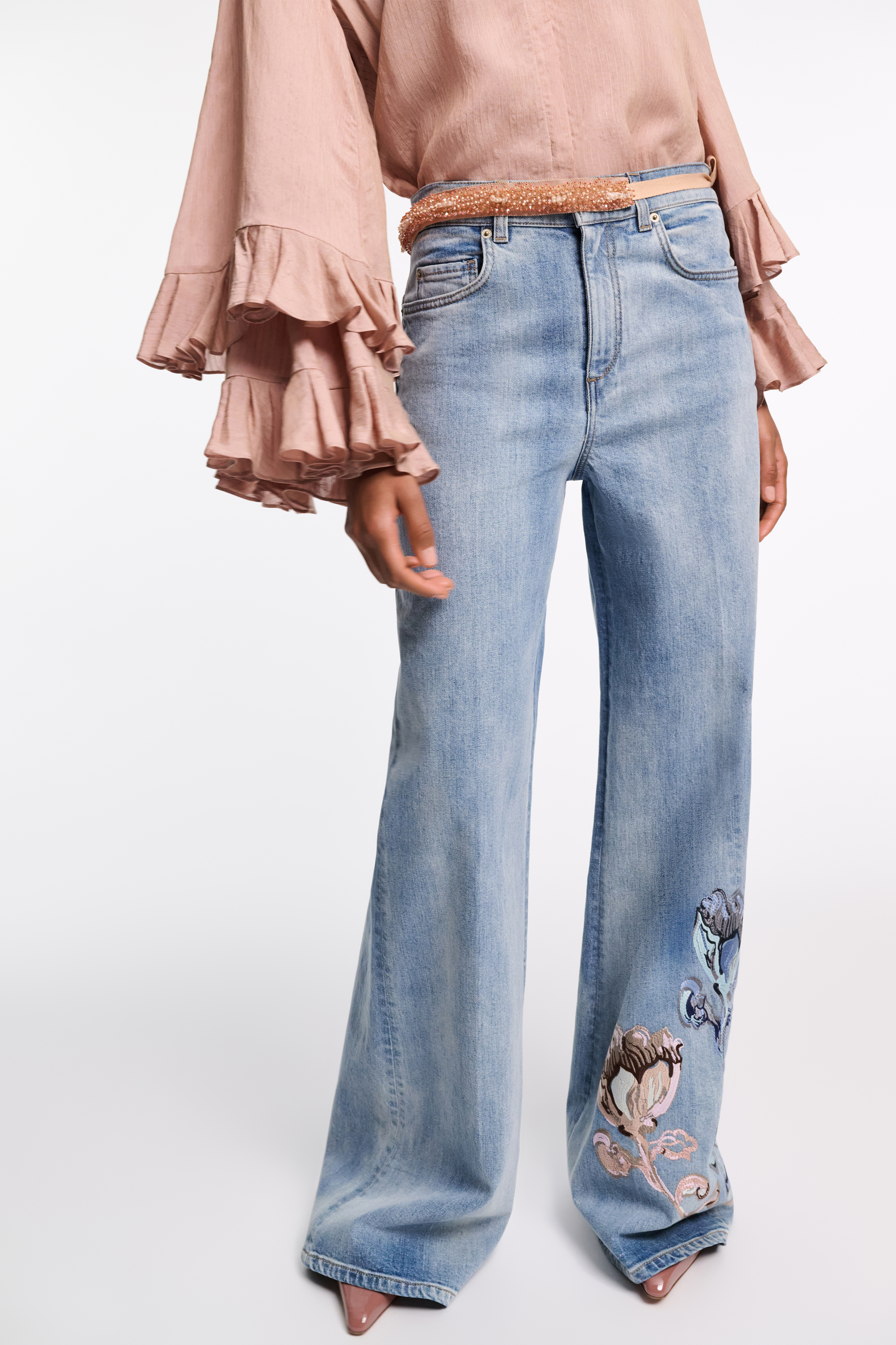 LIDNM（リドム）の「SEMI WIDE HERITAGE DENIM PANTS（デニム