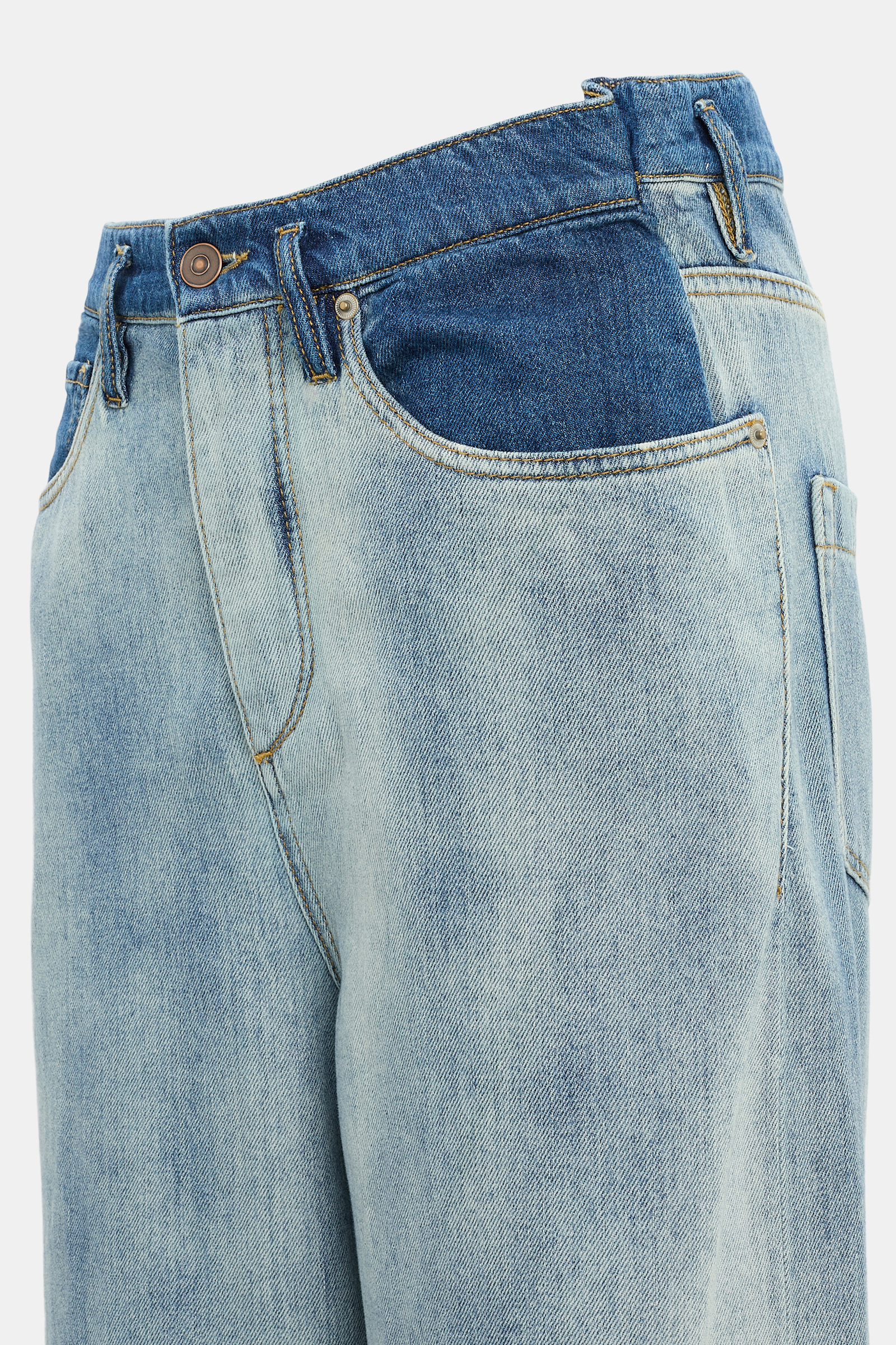 Dorothee Schumacher Baggy Jeans mit zweifarbigem cloudy Wash marble blue