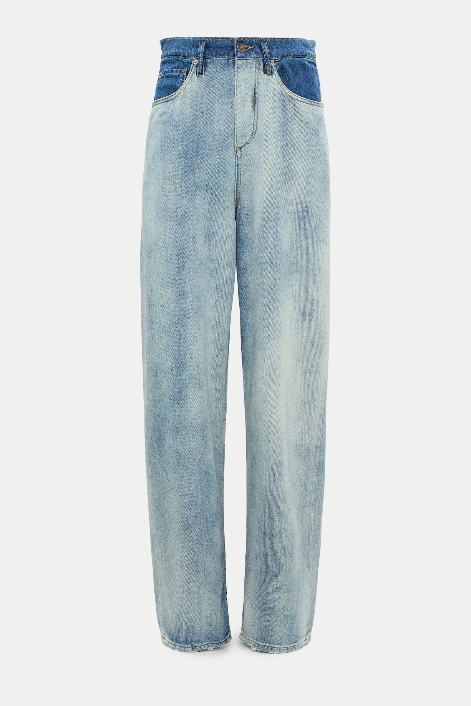 Dorothee Schumacher Baggy Jeans mit zweifarbigem cloudy Wash marble blue